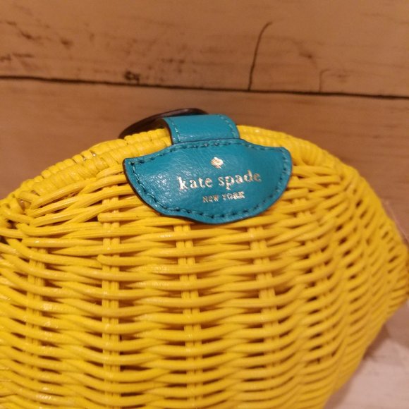 Kate Spade Picnic Perfect Lemon Wicker Crossbody - Picture 8 of 10